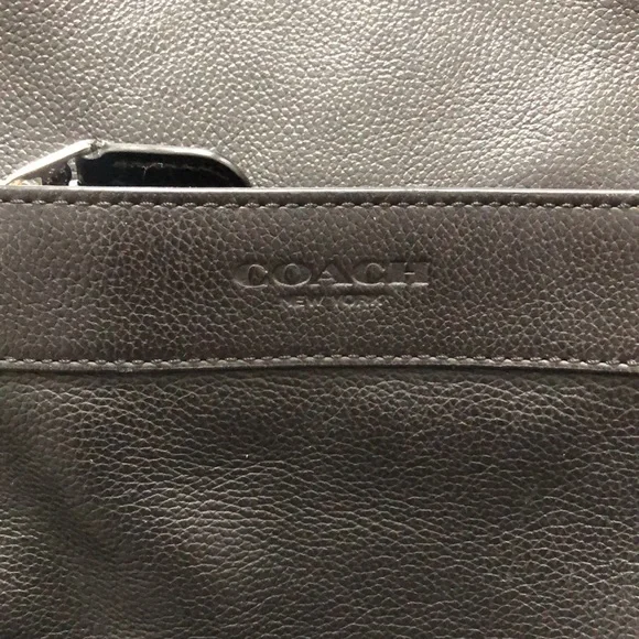 Coach Black Leather and Mesh Metropolitan Sling Backpack